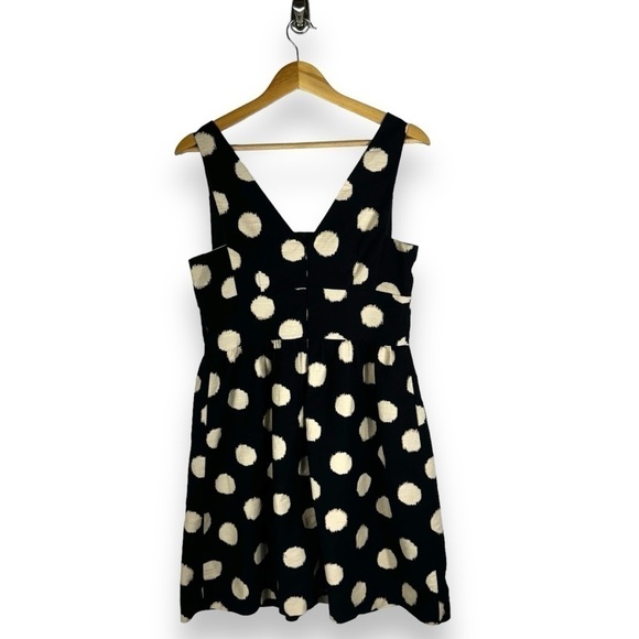4 for $40 SALE!LOFT Factory V Neck Polka Dot Midi Dress, Black/Cream Dot, Size 4 - Picture 13 of 13